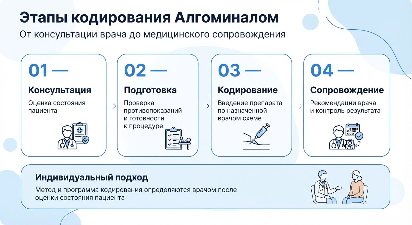 Кодирование препаратом «Алгоминал» в Вязьме инфографика